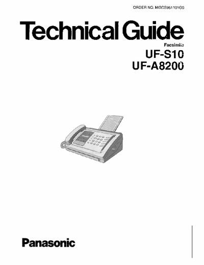 Panasonic UF-S10, UF-A8200 Technical Guide Facsimile 110-220v - Part 1/3 pag. 129